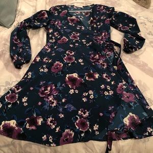 Floral wrap dress